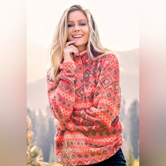 SOUTHERN MARSH - Pisgah Aztec Pullover Pisgah Washed Red - Picture 1 of 8